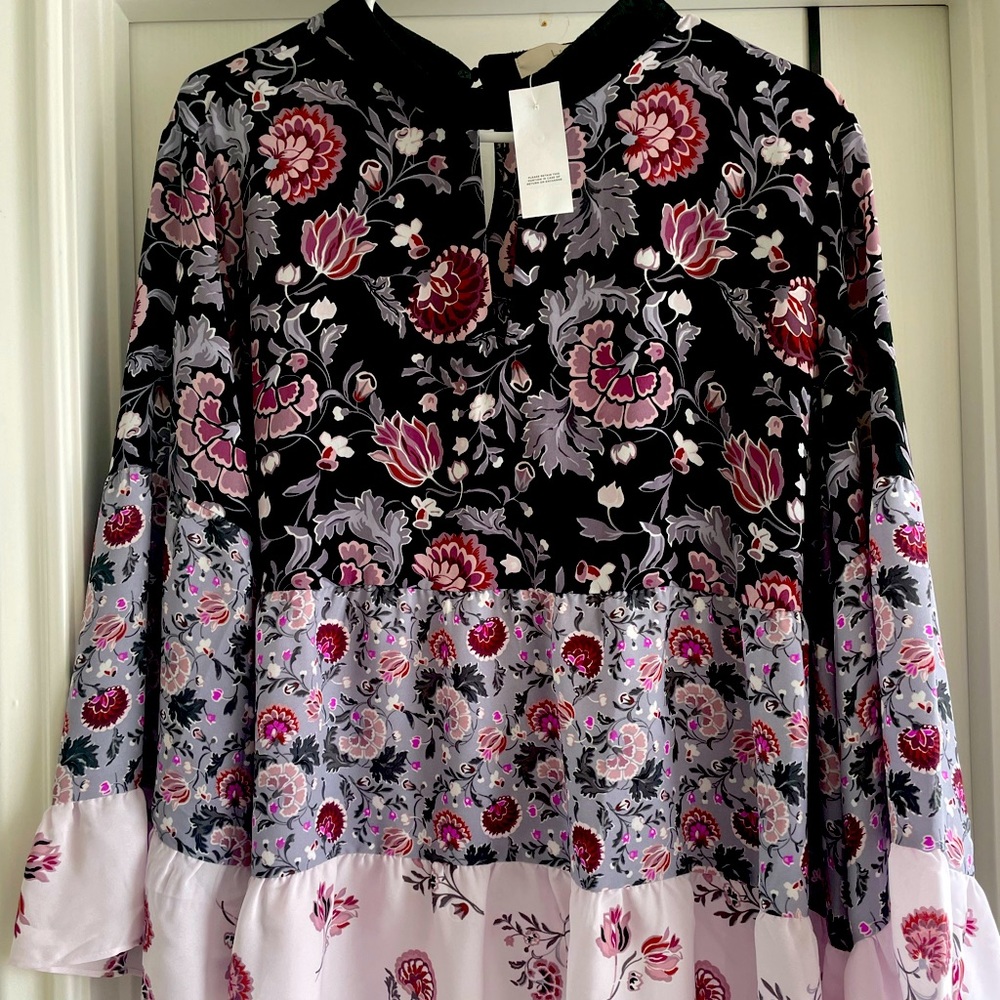 Loft floral Bell Sleeve Blouse